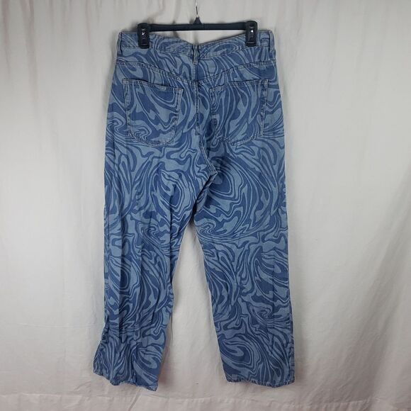 H&m Divided Women's 10 Swirl Blue Jeans - Picture 9 of 15